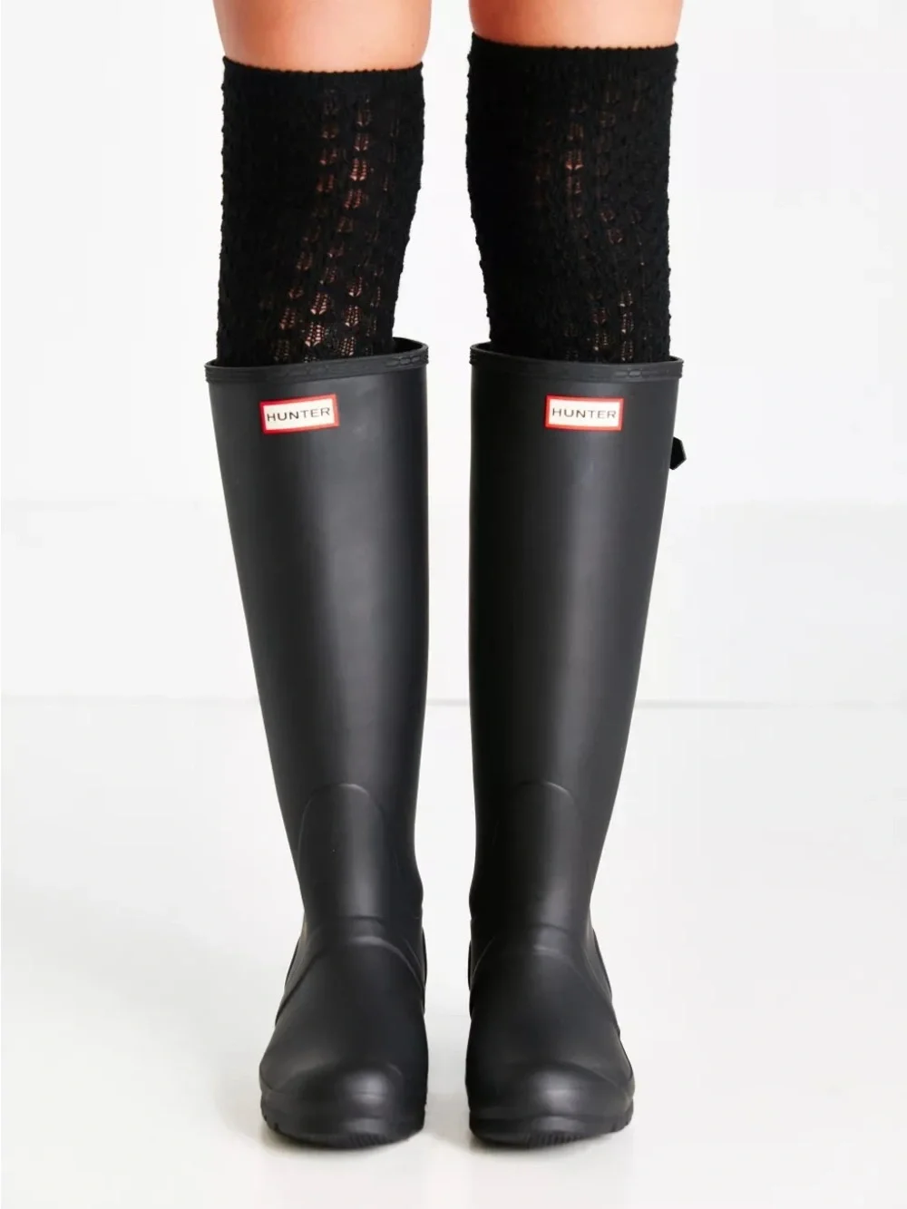 Hunter Women's Black Original Tall Waterproof Rain Boot Size 8